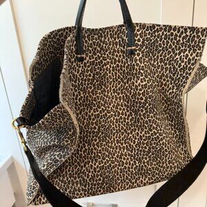 Clare V. Tote Leopard Print Bag, Large, Cool!